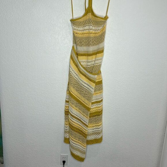 NWT SIMKHAI - KATARINA MACRAME MIDI DRESS - MARIGOLD MULTI Large - Picture 2 of 12